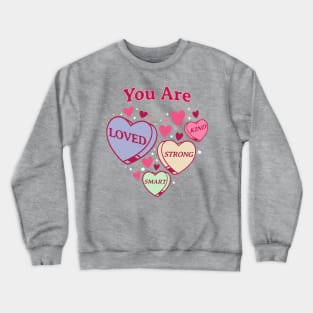 Teacher Valentine Day Retro Heart Candy - Cute Self Love Crewneck Sweatshirt